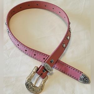 Nacona kids pink rhinestone belt 22 x 1. Very good to excellent condition